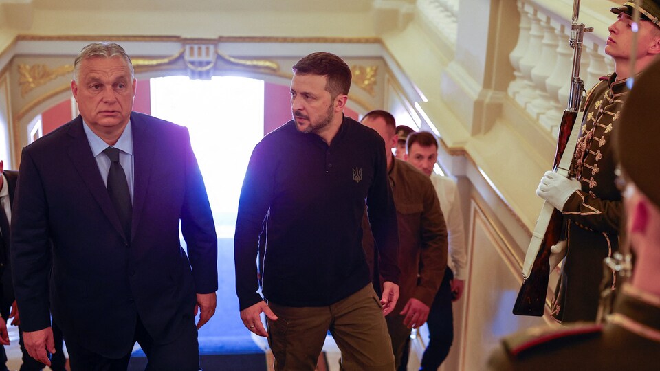 Прем'єр-міністр Угорщини Віктор Орбан, критик допомоги Україні, відвідав президента України Володимира Зеленського 2 липня в Києві